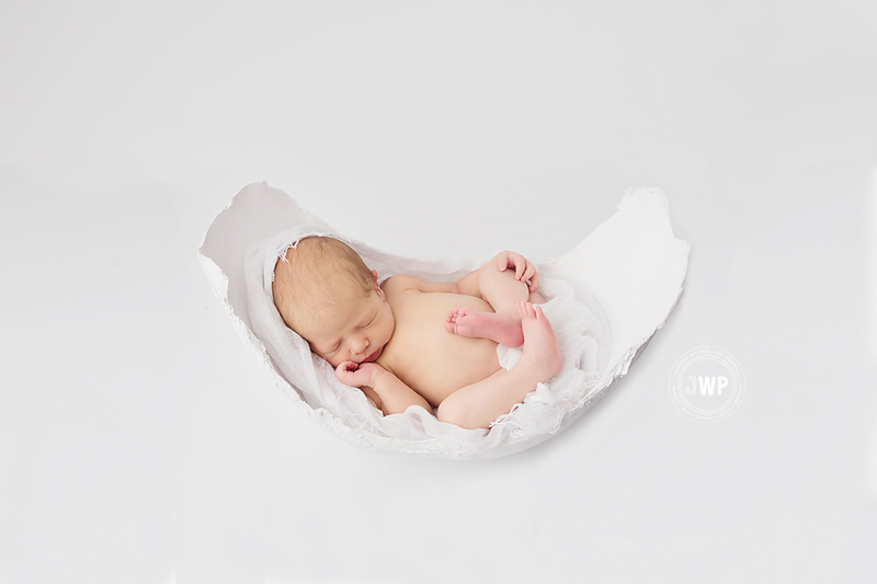 baby belly cast white studio backdrop Kingston newborn photographer