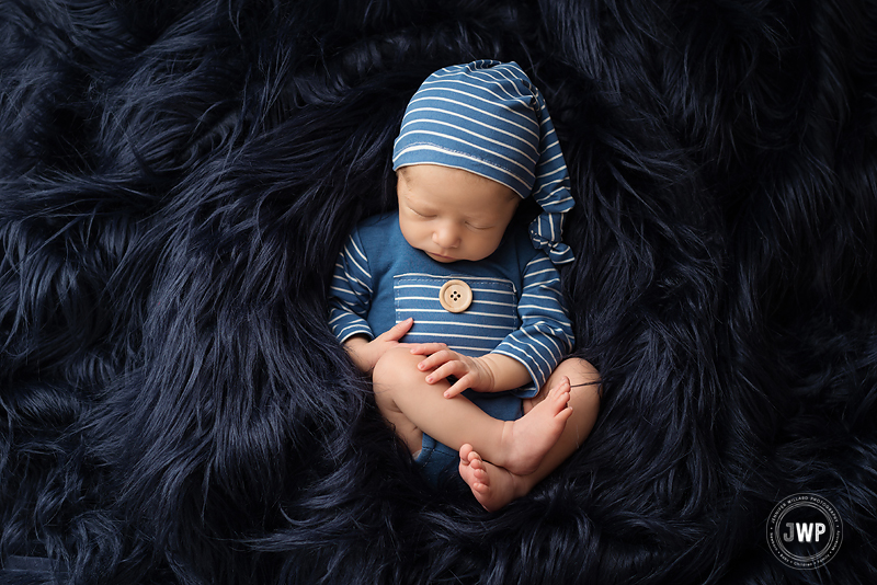 baby boy blue outfit Kingston newborn photographer