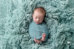 baby boy blue wrap blue flokati Kington newborn photographer