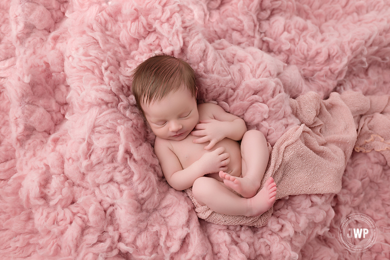 baby girl pink flokati Kingston Photographer