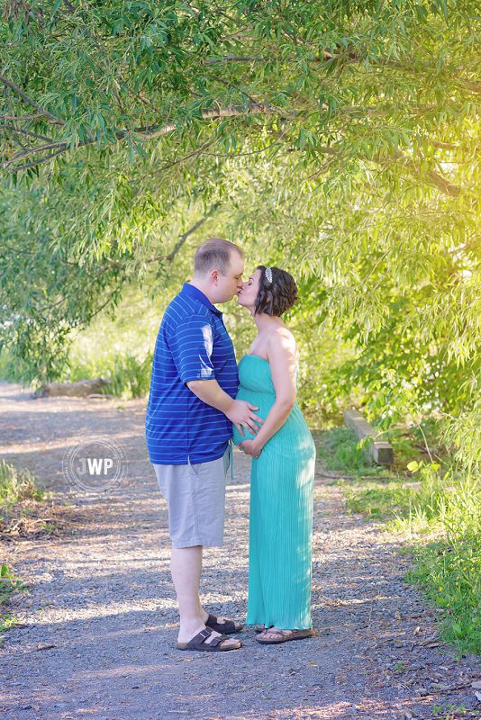 maternity couple sunset forest Kingston Maternity Photo