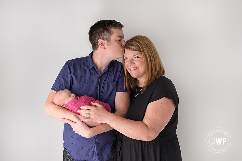 mother father baby pink wrap studio Kingston portrait studio