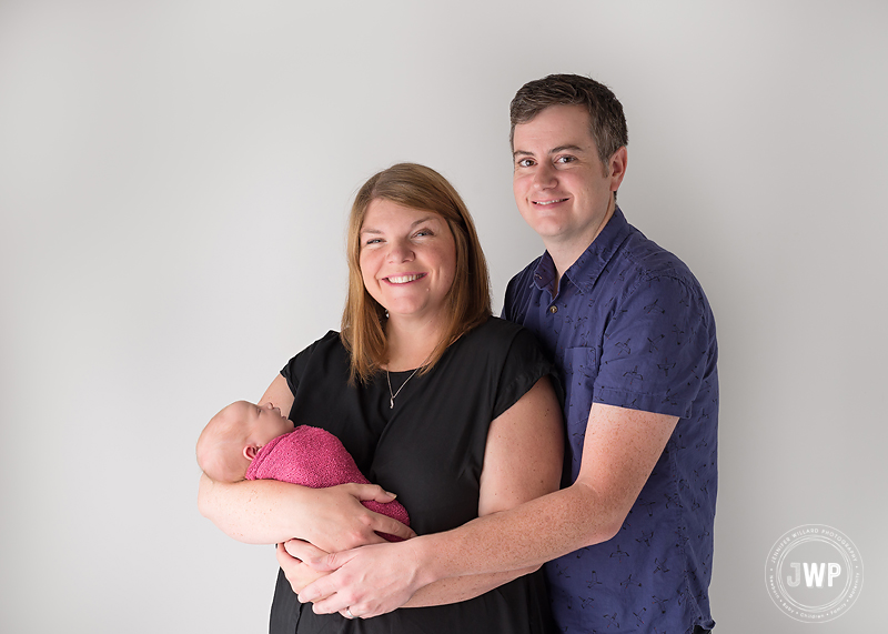 mother father daughter studio Kingston newborn photographer