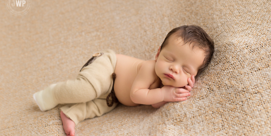 baby boy beige pants club foot Kingston newborn photographer