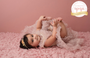 6 month girl pink tutu APNPI Accredited Baby Photographer Kingston Photographer