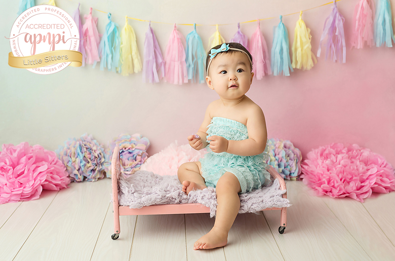 6 month pastel rainbow set APNPI Accredited Baby Photographer Kingston Photographer