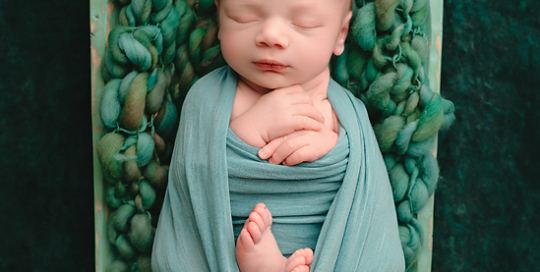 newborn boy green wrap trenchbowl Kingston baby photographer