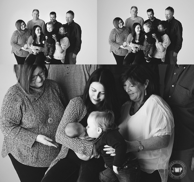 newborn extended family studio portrait Kingston baby photographer