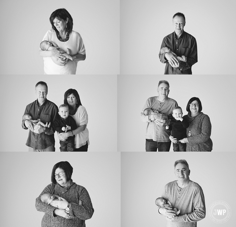 newborn grandparents studio portrait Kingston baby photographer