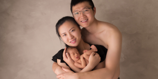 Asian baby girl mom dad Kingston newborn photographer