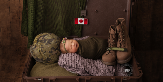 baby girl Canadian Armed Forces Kingston newborn photographer