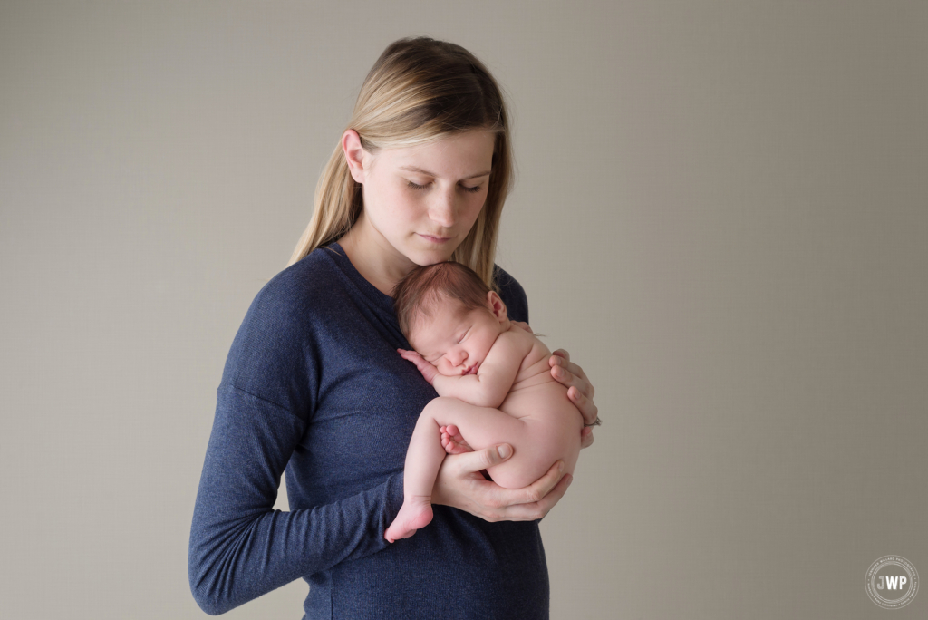 baby girl mother arms Kingston newborn photographer