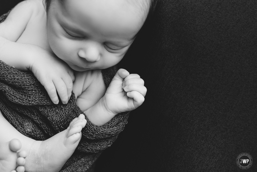 black and white hands Kingston ontario newborn photographer