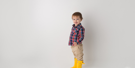 boy yellow boots studio Kingston children photographer