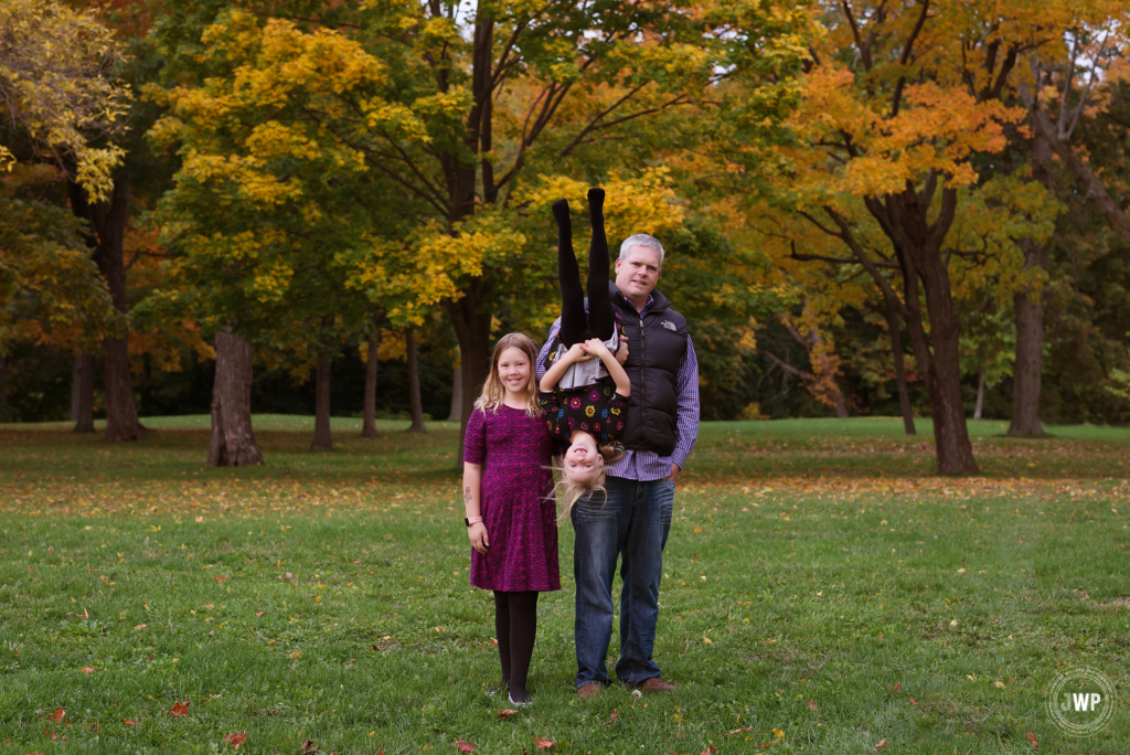 fall mini session father kids Kingston photographer