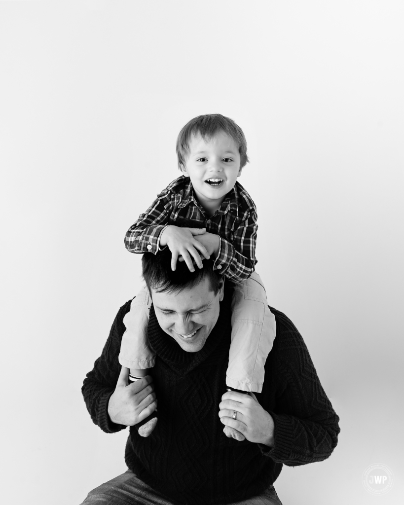 father boy black and white Kingston family photographer