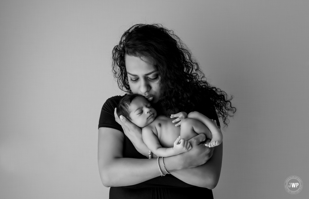 mother daughter dark skin newborn baby Kingston photographer