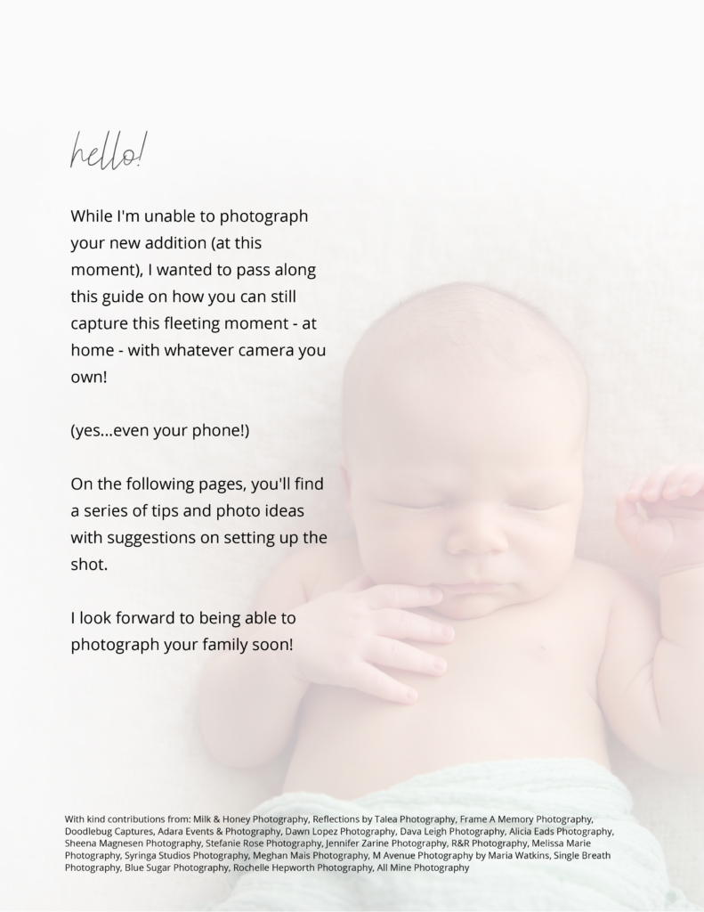 Photographing your Newborn at Home 