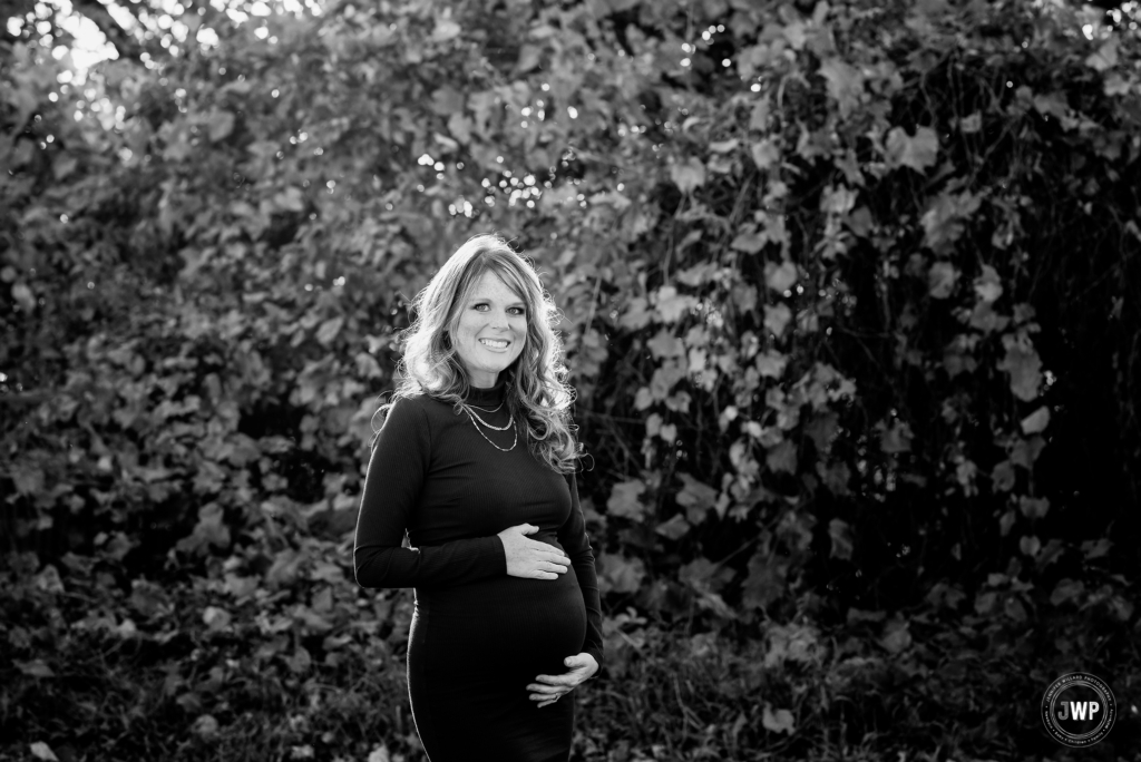 Black and White Pregnant Mother Kingston Maternity Photographer
