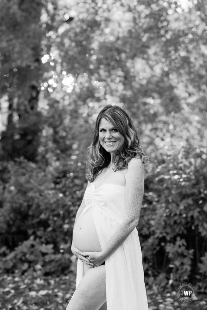 pregnant mother black and white Lake Ontario Park Kingston Ontario Maternity Photographer