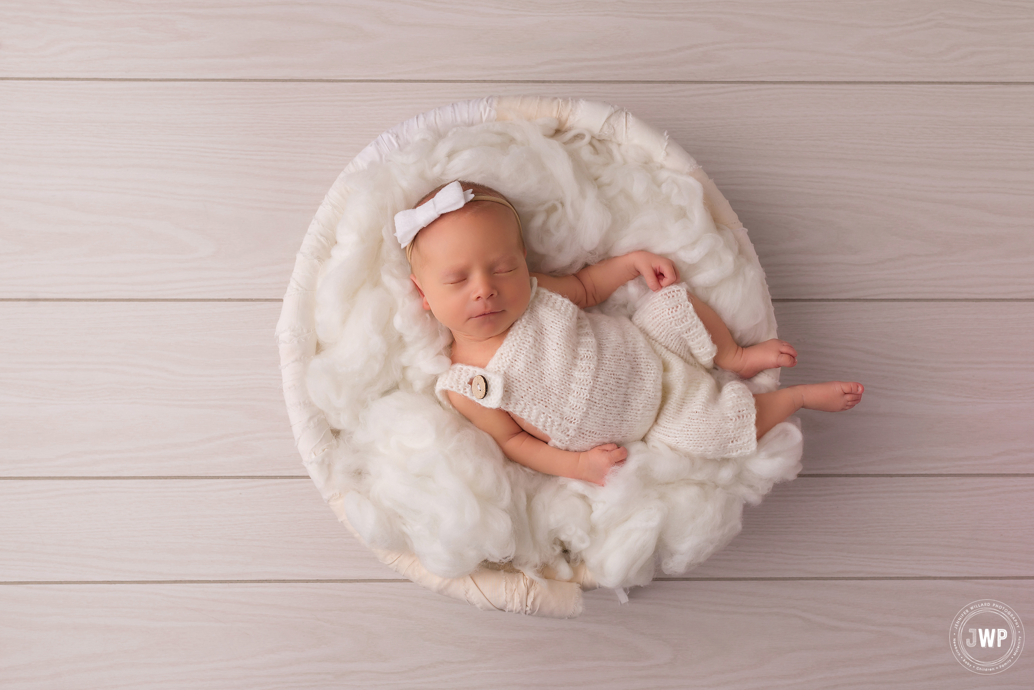 Kingston newborn photographer white neutral boho baby girl