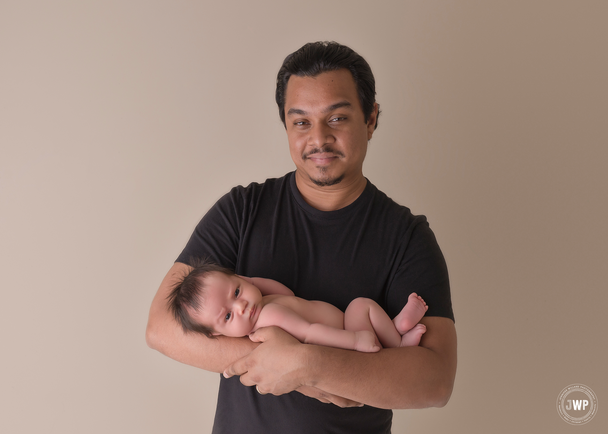 Father Son Newborn Studio Portrait Kingston Ontario Photographer
