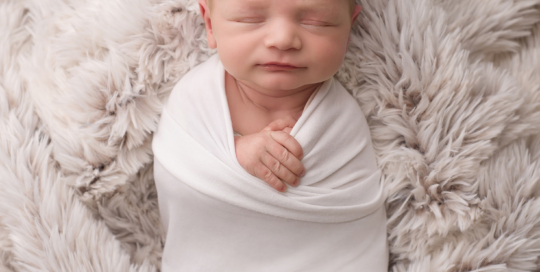 baby boy cream flokati Kingston newborn photographer