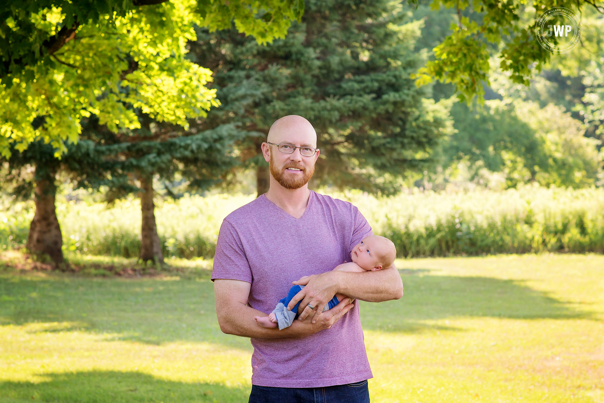 father son outdoor Summer portrait Brockville newborn photographer