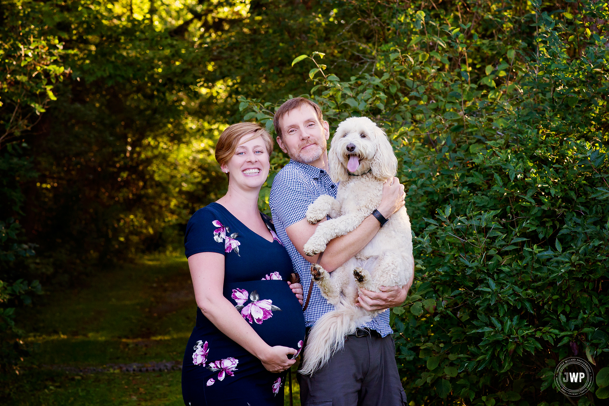 Pregnant Wife Husband Dog Kingston Maternity Photographer