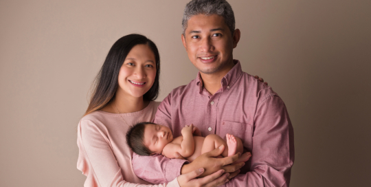 baby girl Mother Father Asian Heritage Kingston Newborn Photographer