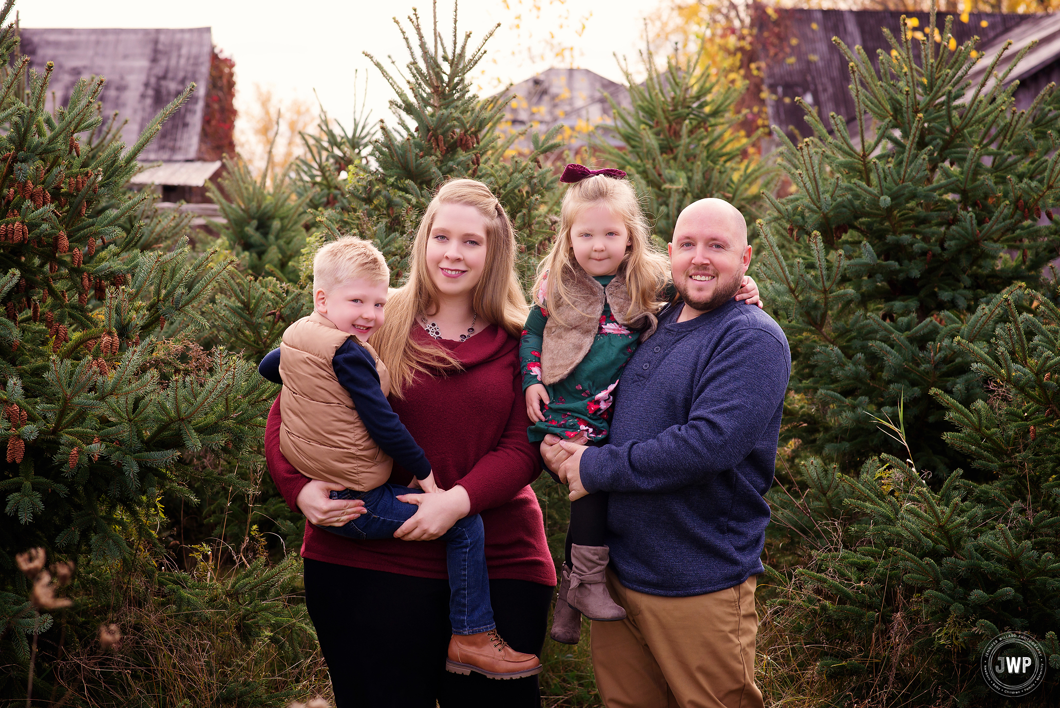 family portrait Christmas tree farm Kingston photographer