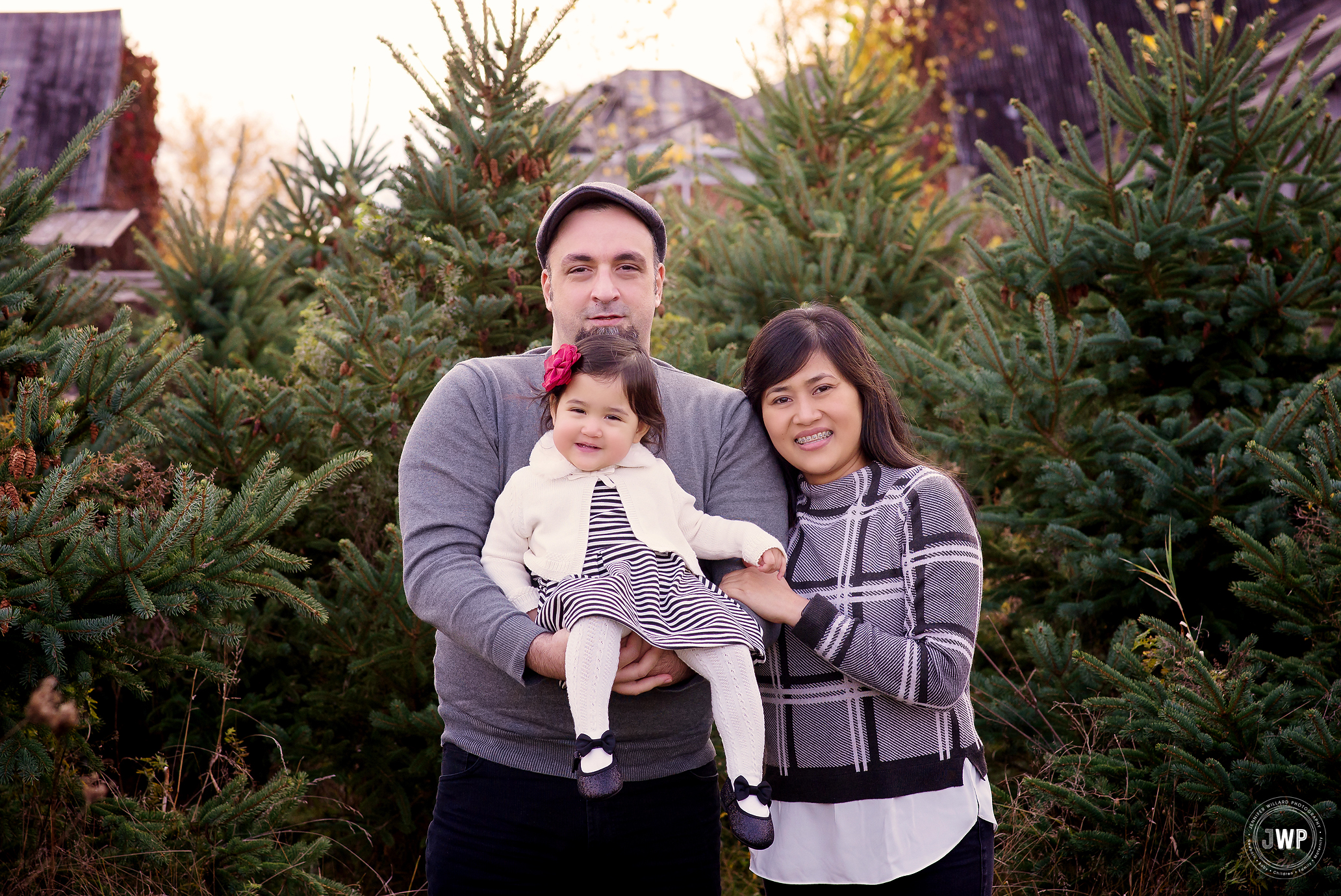 family portrait christmas tree farm Kingston ontario photographer