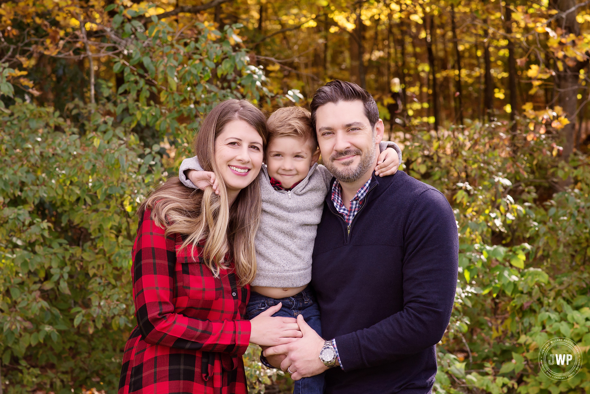 Family Portrait Fall Leaves Kingston Ontario Photography