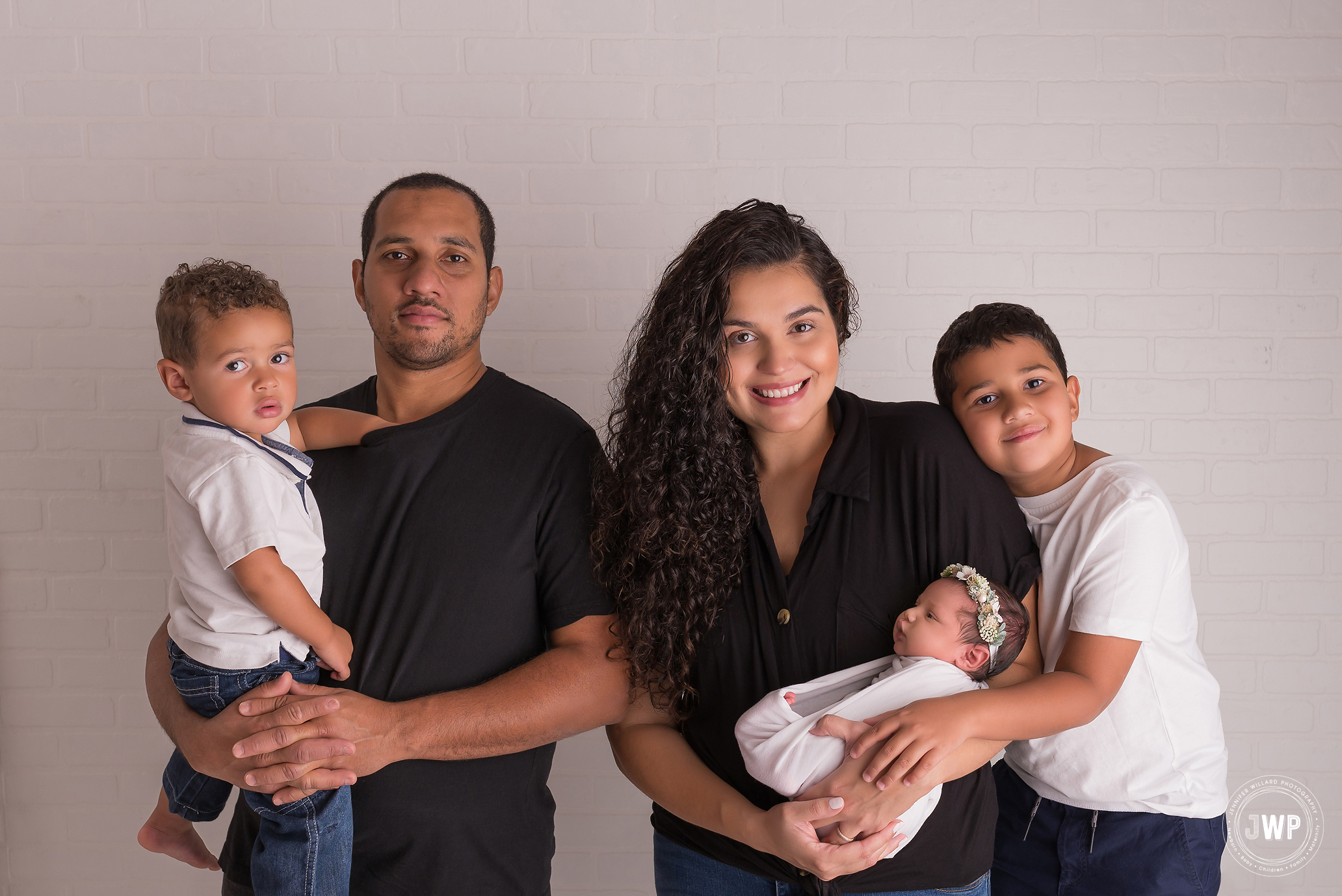 baby girl parents brothers studio portrait Kingston photographer