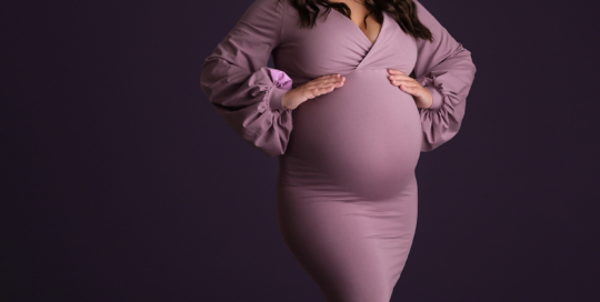 maternity portrait purple glamour gown Kingston photographer
