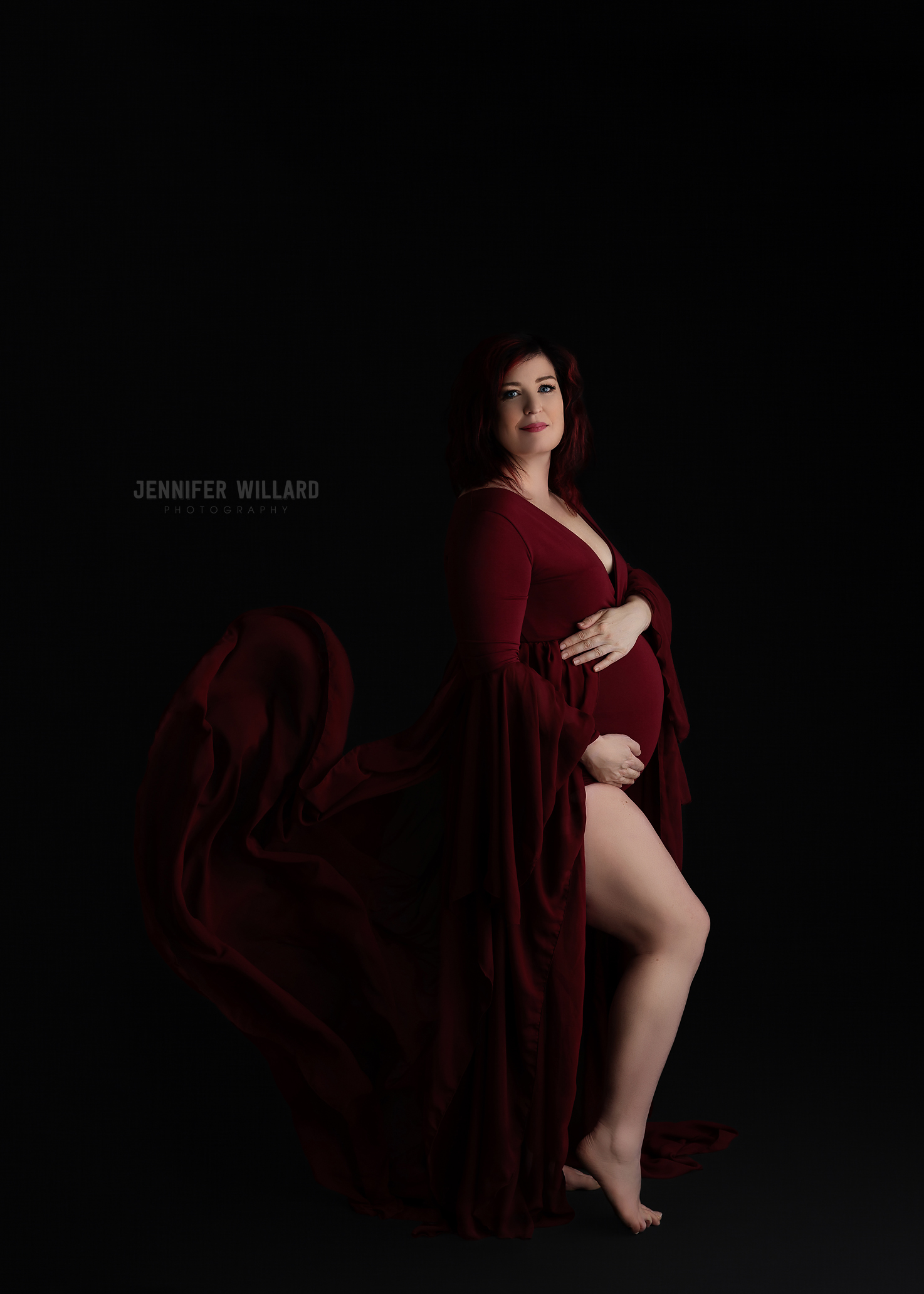burgundy bodysuits with tulip sleeves