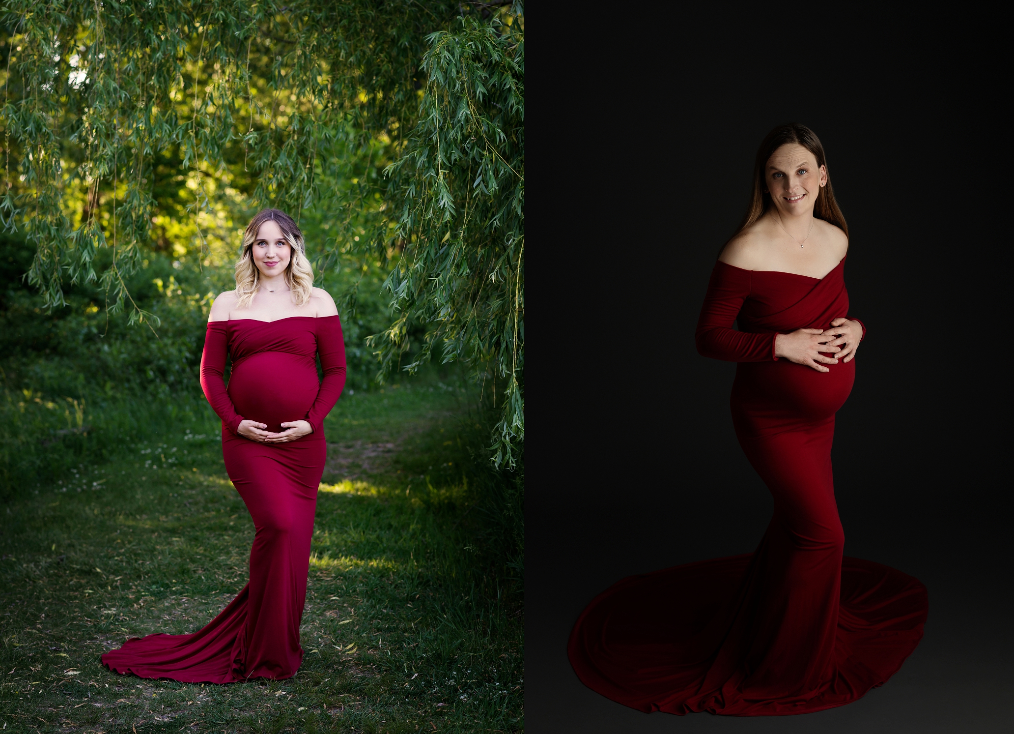 long red dress with train